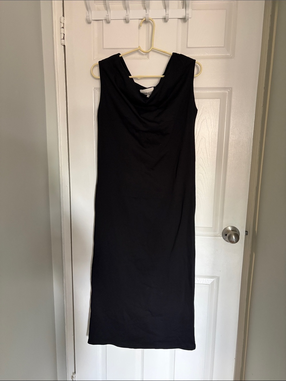 Loulou Studio Black Sleeveless Cowl Neck Midi Dress